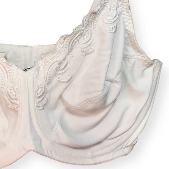 Lilyette White Full Coverage Minimizer Non-Padded Underwire Bra 0417 Size 42D - Picture 7 of 16